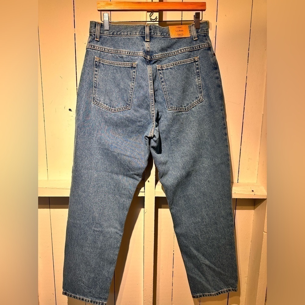 NEW L.L. Bean Original Fit Relaxed Fit Blue Jeans Women’s Size 14 - Picture 8 of 12